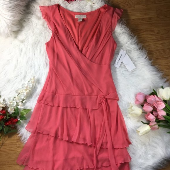 HI STUDIO Asymmetrical Ruffles Hem Dress (W1-180) - Picture 2 of 10